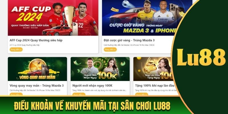 Điều khoản về khuyến mãi tại sân chơi