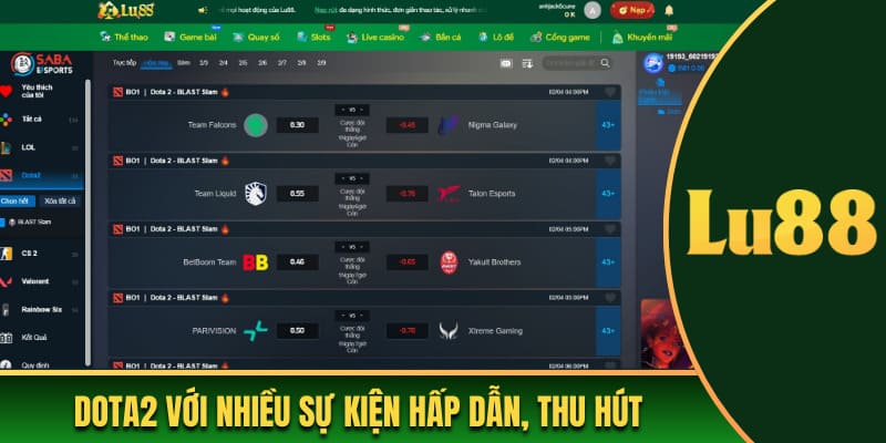 Dota2 với nhiều sự kiện hấp dẫn, thu hút